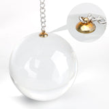 Anal Ball Plugs Large Glass Butt Plugs with Metal Safety Chain Anus Dilator Anal Sex Toys for Advanced Women Men (M)