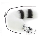 Anal Plugs Butt Plug Tail Plug Butt Plug with Tail Fox Tail Plug,Stainless Steel Anal Butt Plug with Faux Fox Tail and Ear-Anal