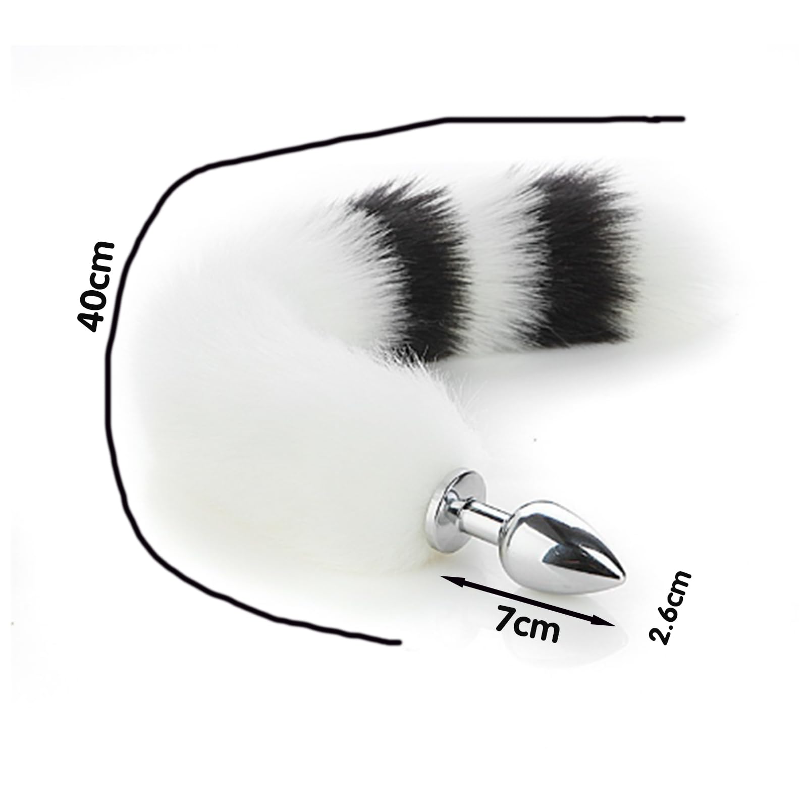 Anal Plugs Butt Plug Tail Plug Butt Plug with Tail Fox Tail Plug,Stainless Steel Anal Butt Plug with Faux Fox Tail and Ear-Anal