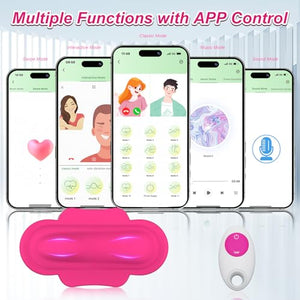 Wearable Panty APP Remote Control Vibrators Adult Sex Toys for Women or Couples, Clitoral Mini Egg Bullet Butterfly Vibrator Ros