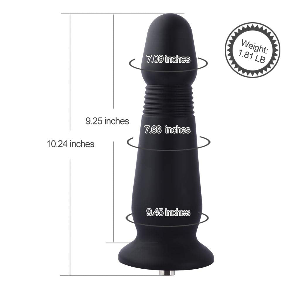 Hismith 10.24 '' Grenade Silicone Anal Plug with KlicLok System for Hismith Premium Sex Machine, 9.25 '' Insert-able Length, Dia