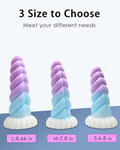 Realistic Monster Silicone Dildo - 6.8'' Shaped Liquid Dildo with Strong Suction Cup, Small Anal Plug Toy for Women, Anal Plug P