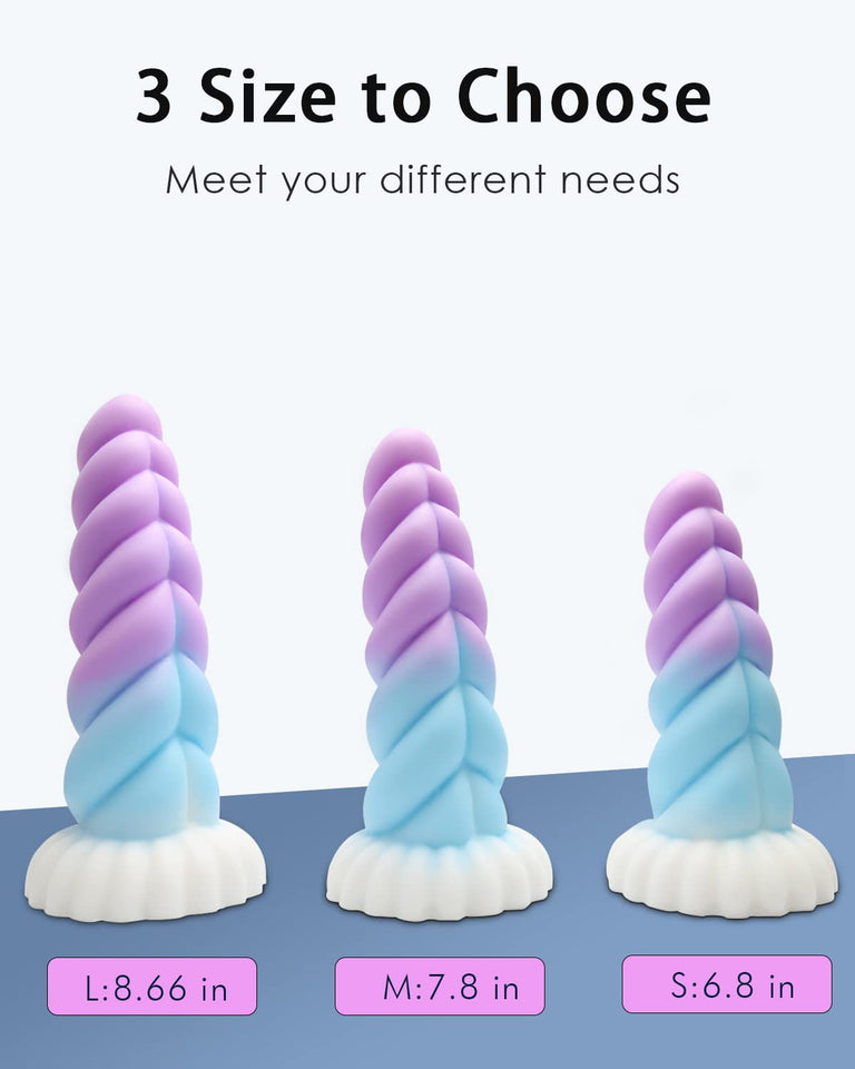 Realistic Monster Silicone Dildo - 6.8'' Shaped Liquid Dildo with Strong Suction Cup, Small Anal Plug Toy for Women, Anal Plug P