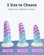 Realistic Monster Silicone Dildo - 7.8'' Shaped Liquid Dildo with Strong Suction Cup, Huge Thick Dildo for Women, Anal Plug Dild