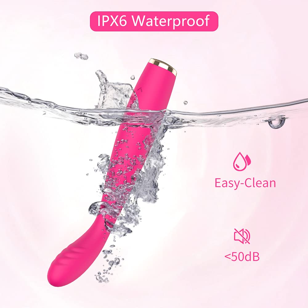 Adorime Rose Vibrator, High-Frequency G Spot Clitoris Vibrator With 5 Speeds & 10 Modes Powerful Clitoral Stimulator, Vibrating Massager Wand For Women For Sex, Pink