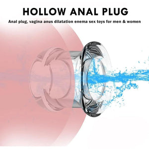 Transparent Hollow Anal Plug Enema Butt Plug Anal Peeking Vagina Anus Dilator for Adult Anal Sex Toys Universal for Gay Couples