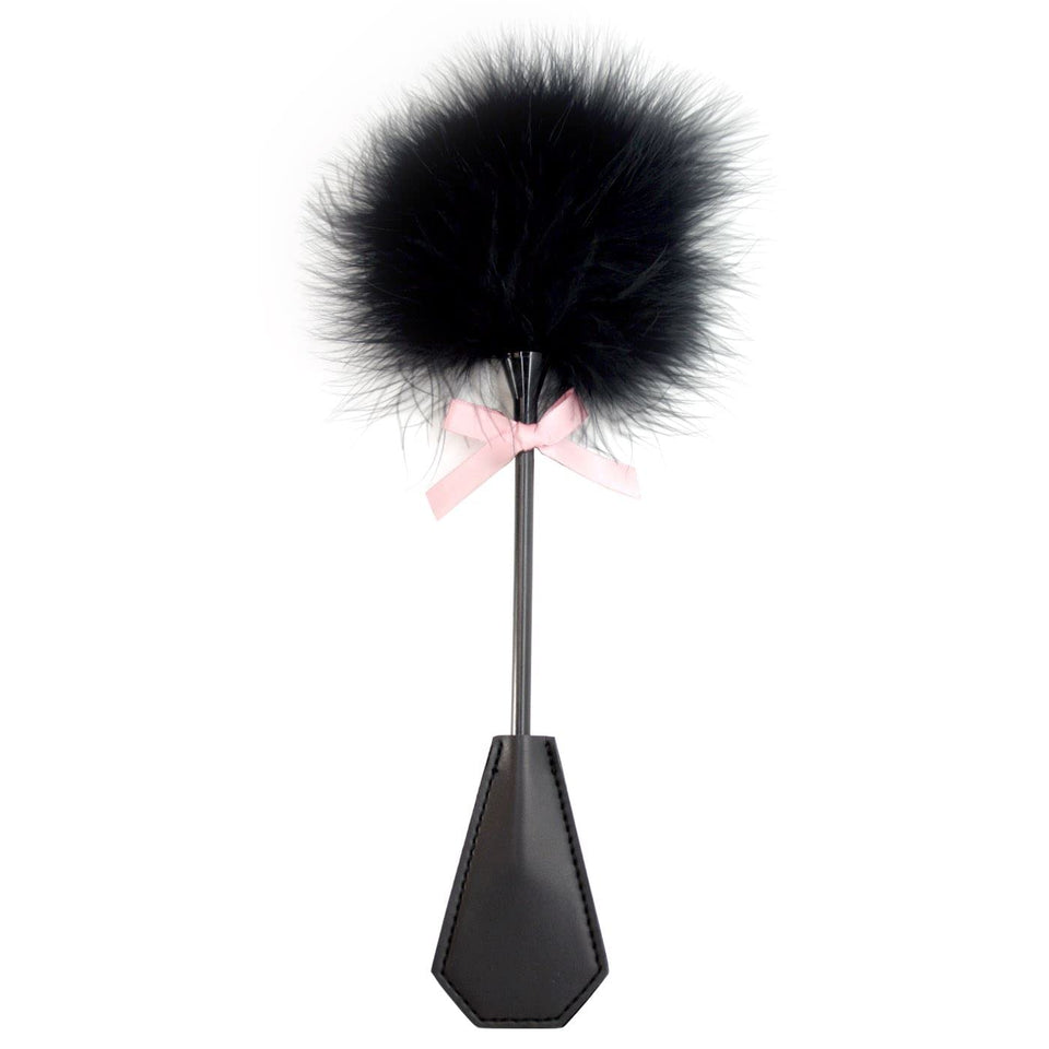 Feather Tickler Toy for Bedroom Play - Soft & Luxurious Feathers - Tease, Tantalize, and Arouse - Spanking Handle - Explore Bond