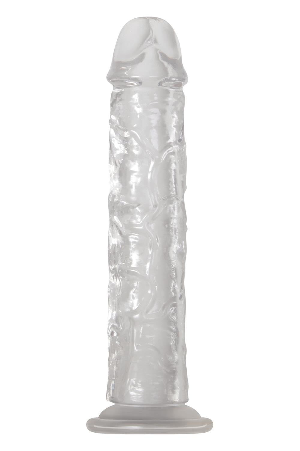 Adam & Eve Crystal Clear Dong, 8 Long | Realistic, Waterproof Dildo Made From High Transparency Tpe | 6 Insertable, 1.6 Wide | Compatible With Strap On Harness And Water Based Lubes