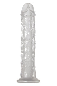 Adam & Eve Crystal Clear Dong, 8 Long | Realistic, Waterproof Dildo Made From High Transparency Tpe | 6 Insertable, 1.6 Wide | Compatible With Strap On Harness And Water Based Lubes