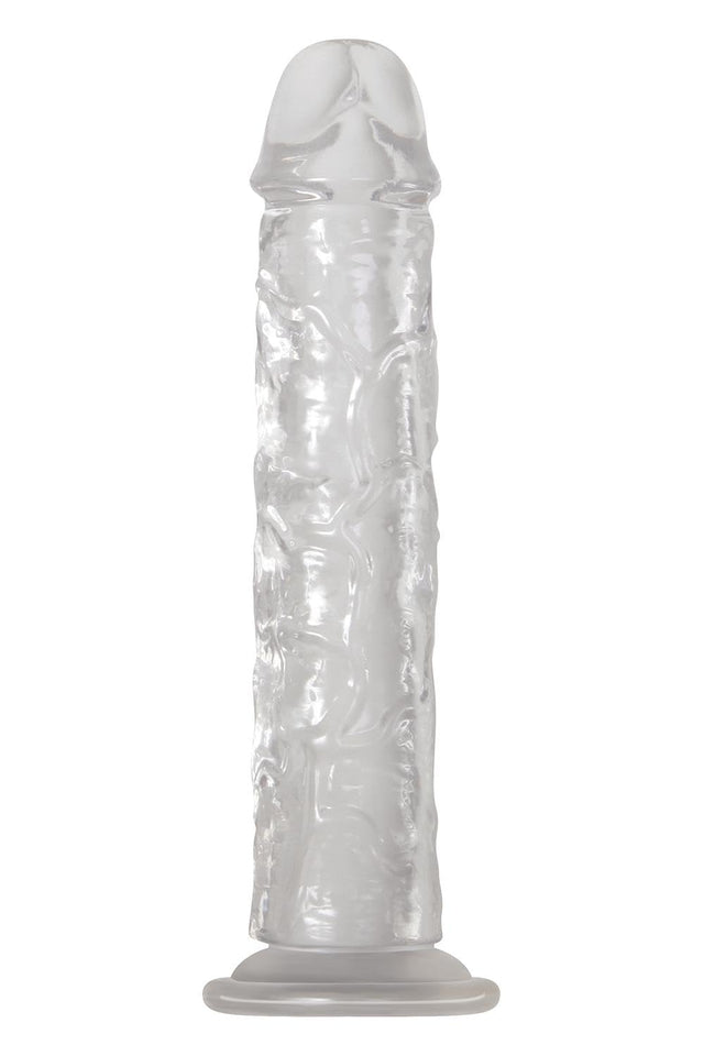 Adam & Eve Crystal Clear Dong, 8 Long | Realistic, Waterproof Dildo Made From High Transparency Tpe | 6 Insertable, 1.6 Wide | Compatible With Strap On Harness And Water Based Lubes