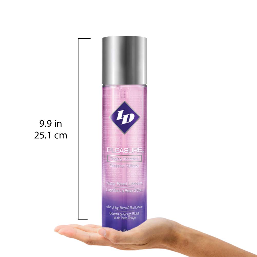 ID Pleasure Stimulating Personal Lubricant 17 Fl Oz - Water Based Tingling Sensation Lube with Natural Botanical Extracts, Made