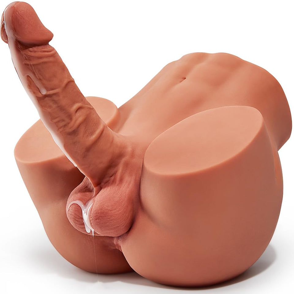 10.5 LB 2 in1 Torso Male Sex Doll with Realistic Dildo and Testis, Anal Male Masturbator with Tight Hole for Men Masturbation, G