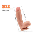 Wildfire Realistic Ultrasoft Dildo With Suction Cup Cyberskin Lifesize Penis Dong For Female Masturbation
