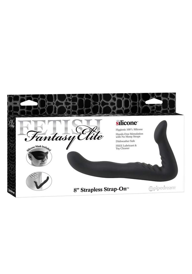Ff Elite Strapless Strap-On Black 8In.