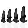 Silicone Anal Plug,Pack of 4 Silicone Anal Plugs Training Set with Flared Base Prostate Sex Toys for Beginners Advanced Users(Co