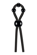 Zero Tolerance Ultimate Adjustable Silicone Lasso Cock Ring With Pleasure Beads, Black