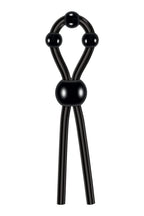 Zero Tolerance Ultimate Adjustable Silicone Lasso Cock Ring With Pleasure Beads, Black