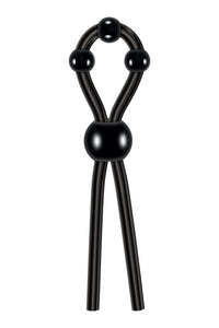 Zero Tolerance Ultimate Adjustable Silicone Lasso Cock Ring With Pleasure Beads, Black