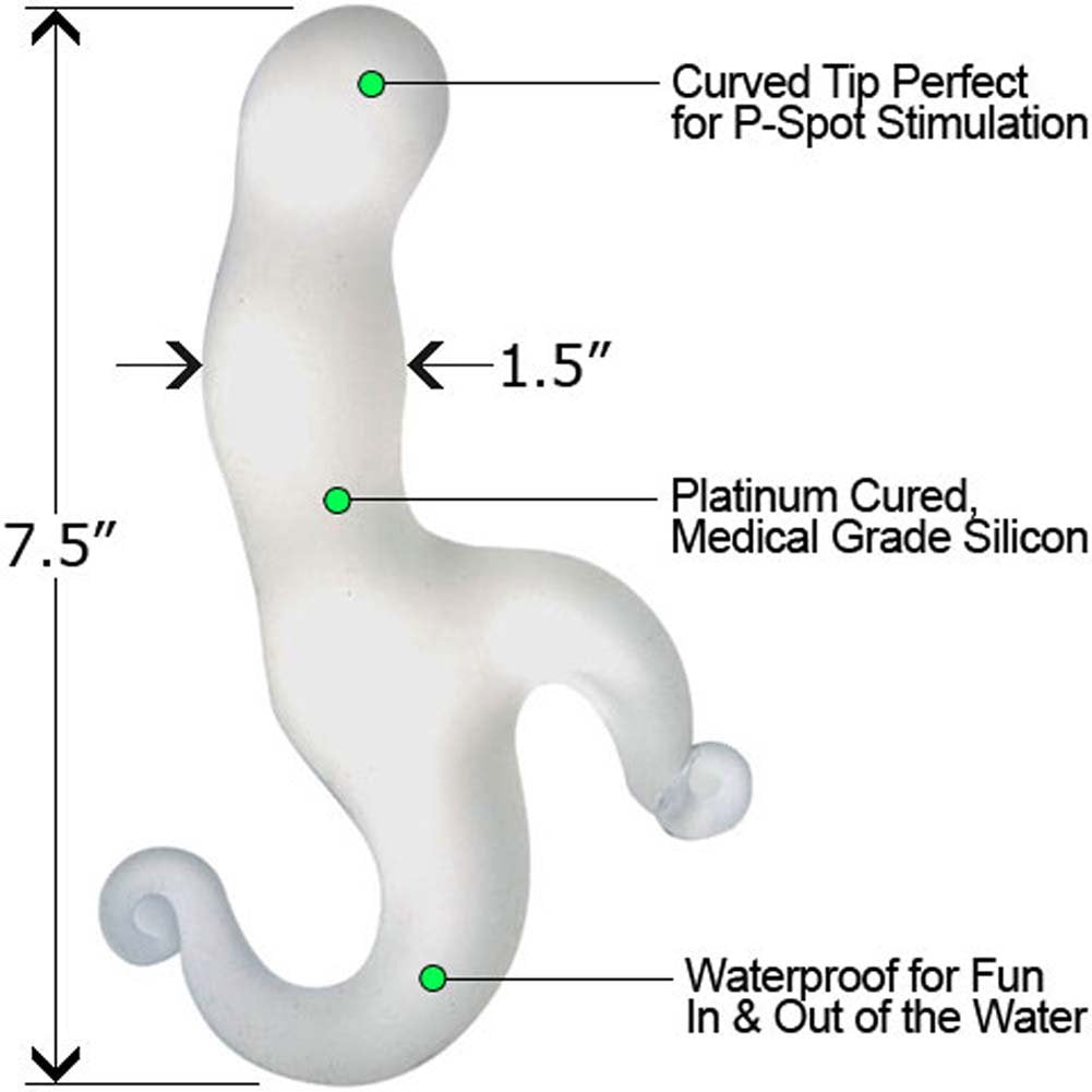 Bottoms Up Butt Silicone P-Spot Rocker, Ice