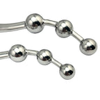 Metal Double-Headed Dildo Female G-Spot Stimulation Pull Bead Anal Plug Massage Masturbation Device Adult Sex Toy
