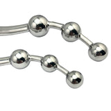 Metal Double-Headed Dildo Female G-Spot Stimulation Pull Bead Anal Plug Massage Masturbation Device Adult Sex Toy