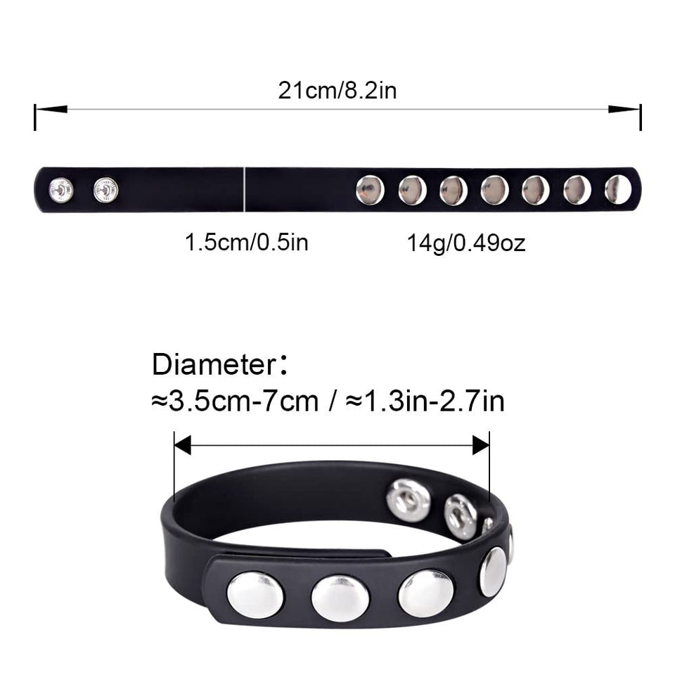 Adjustable Soft Cock Ring Pleasure for Men Erection Enhancing, Silicone Male Penis Rings with 2 PCS Cock and Ball Ring kit, Cock