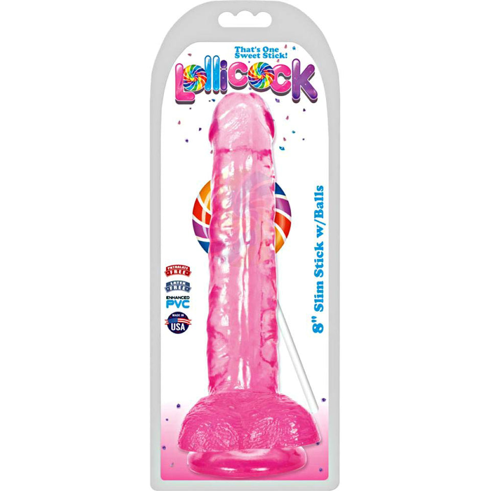 Lollicock 8 Slim Stick W/Balls Cherry Ice &quot;