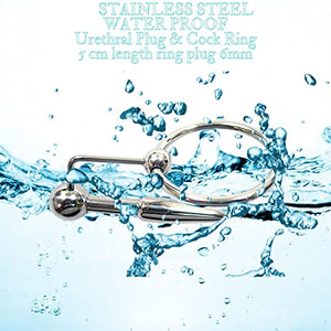 Stainless Steel Urethral Probe&Cock Ring