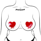Pastease Faux Latex Red Melty Hearts