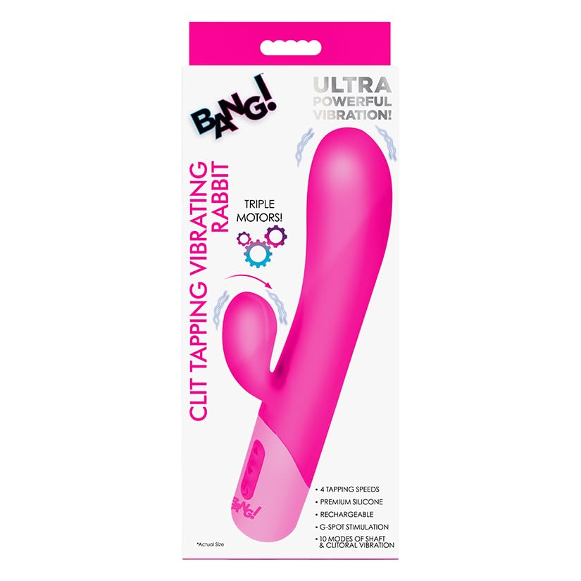 BANG! Clit Tapping Vibrating Rabbit Pink