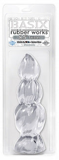 Pipedream Basix 8.5-Inch Twister Anal Plug, Clear