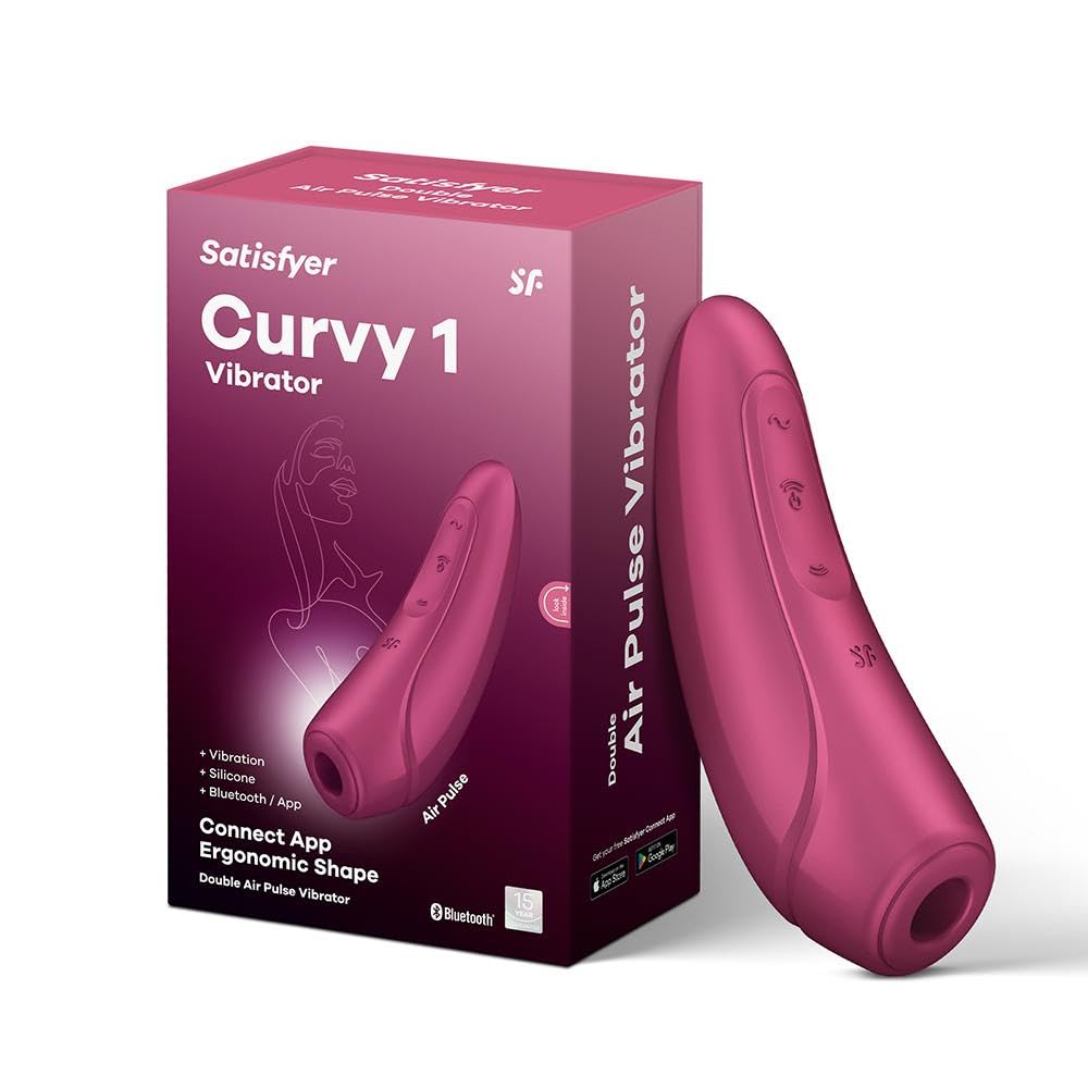 Satisfyer Curvy 1 Connect App Vibrator Sex Toy | Adult Toys for Women | Clitoral Stimulation Vibrator | Vibrating Sexual Pleasur