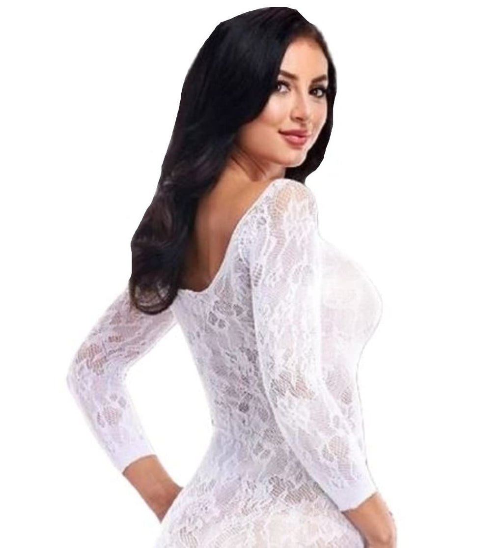 Lapdance Lace Off The Shoulder Mini Dress White O/S