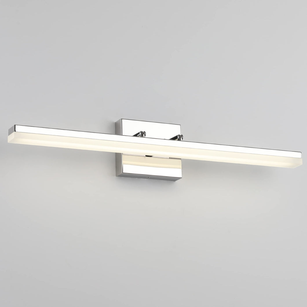 7Degobii Modern 24'' Bathroom Vanity Light Dimmable 14W Led Fixtures For Mirror - Adjustable Chrome 4000K