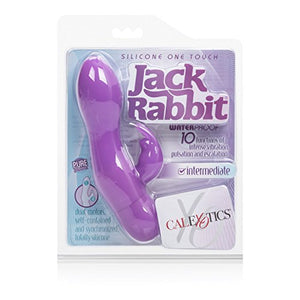 Calexotics Silicone One Touch Jack Rabbit - 10 Function Waterproof Vibrator - Adult Sex Toys For Couples - Clitoral G Spot Massager - Purple