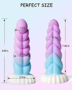 Realistic Monster Silicone Dildo - 8.6'' Big Shaped Liquid Dildo with Strong Suction Cup, Huge Thick Sex Toy for Women, Anal Plu