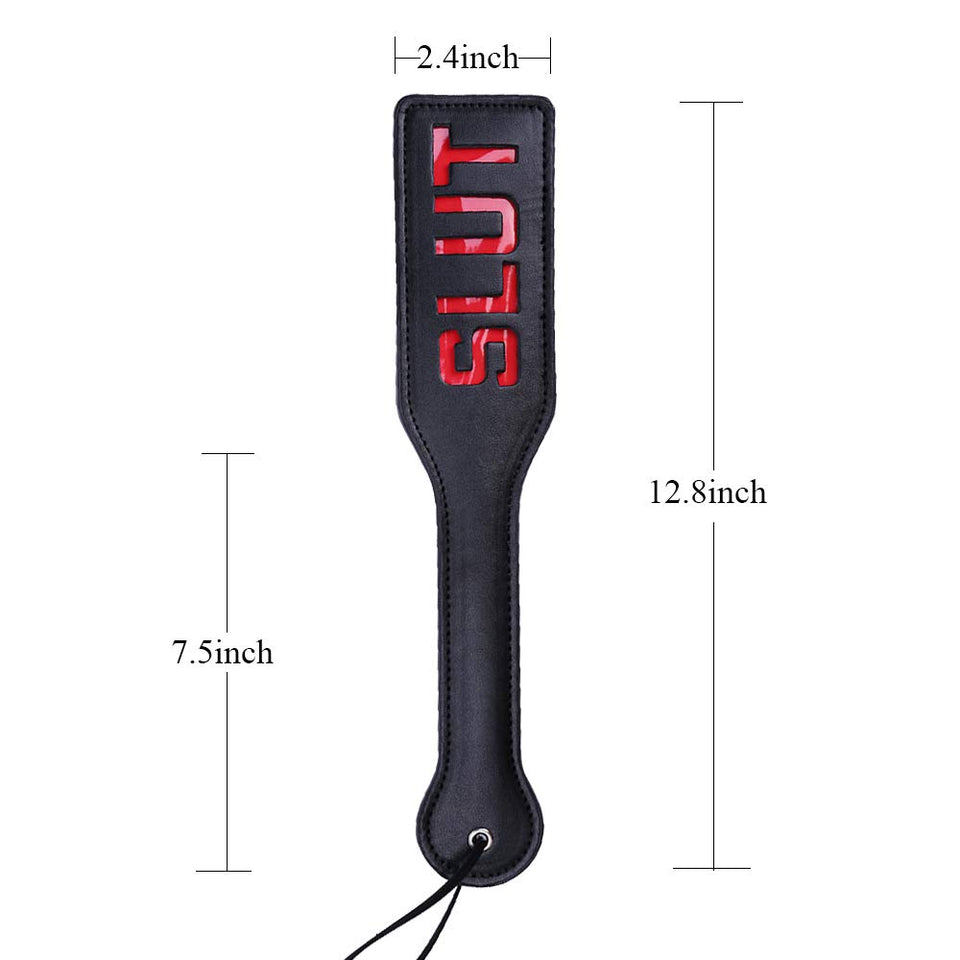 VENESUN Faux Leather Spanking Paddles for Adults, 12.8inch Slut Slapper Paddle for Sex Play
