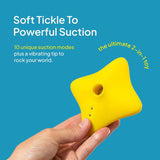 Hello Cake Star Sucker - Clitoral Stimulator with 10 Suction Modes & 10 Vibrating Modes - Body-Safe Silicone - Waterproof & Rech