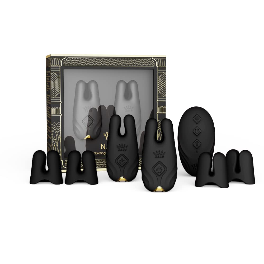 Zalo Nave Vibrating Nipple Clamps | Obsidian Black