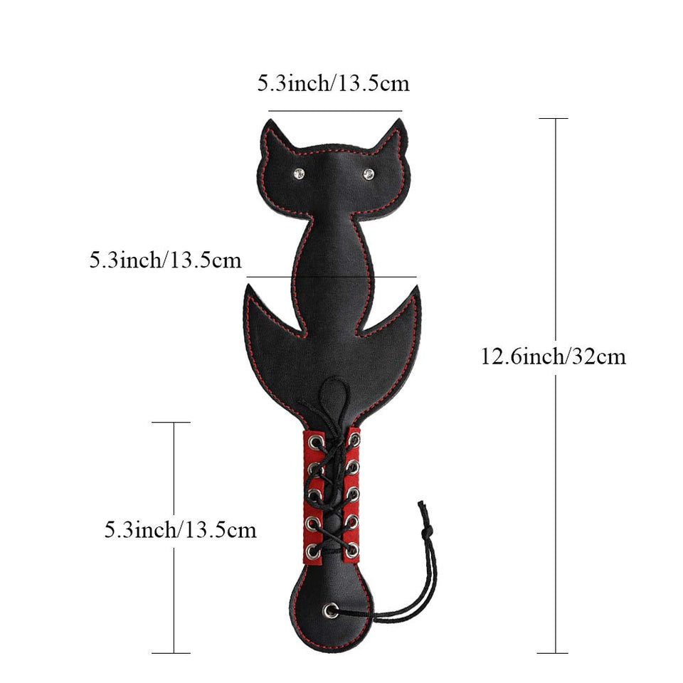 VENESUN Cat Spanking Paddles for Adults SM, 12.6inch Faux Leather Paddle for Sex Play