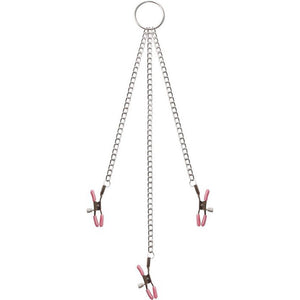 Adam & Eve Scarlet chain Me Up Kink clamps