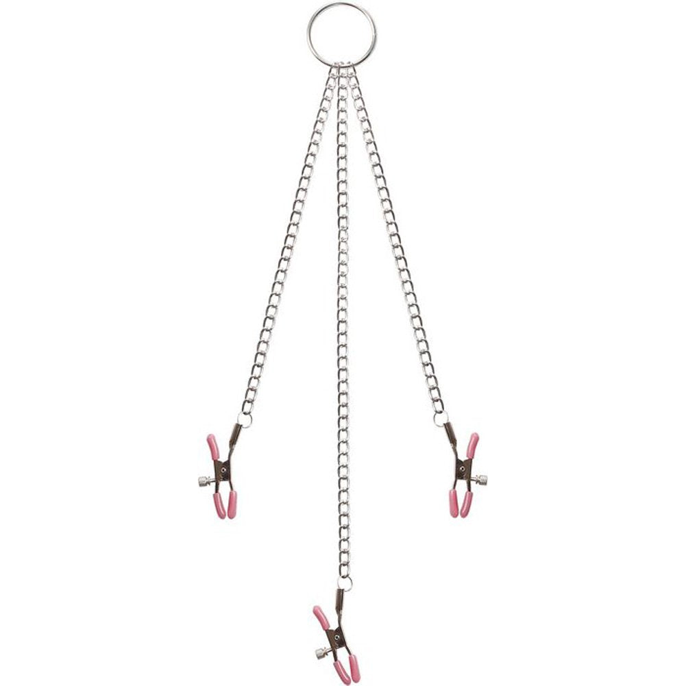 Adam & Eve Scarlet chain Me Up Kink clamps