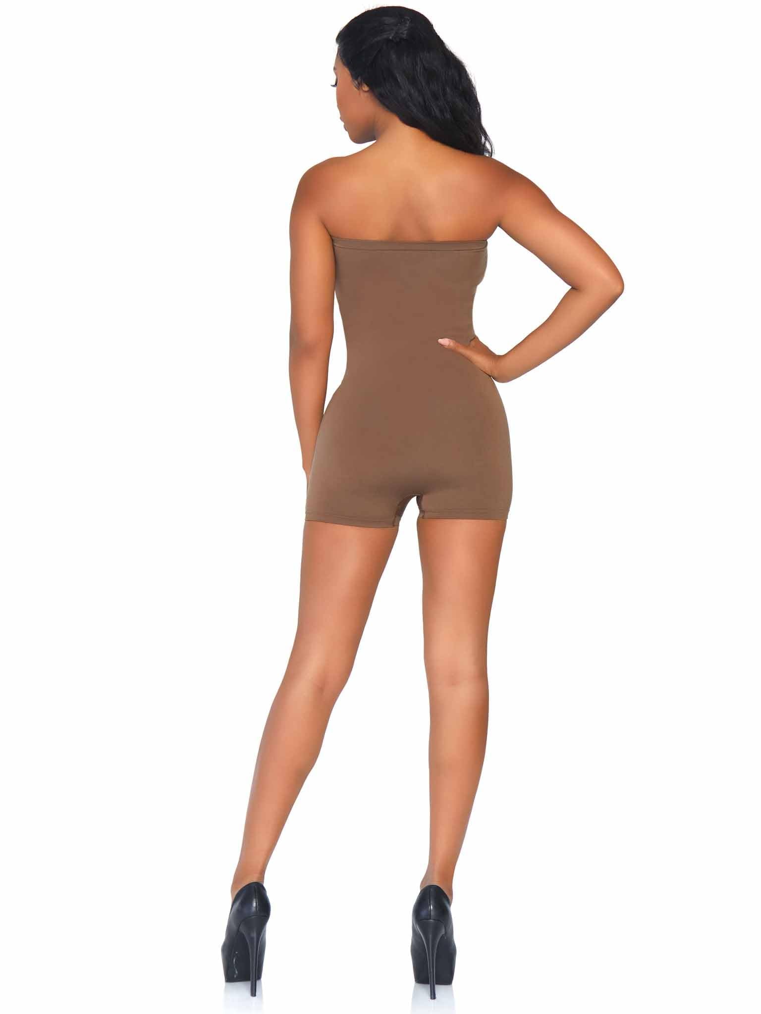 Leg Avenue Seamless Opaque Microfiber Str Tan Color