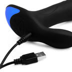 Alpha-Pro 17X P-Trigasm 3-In-1 Silicone Prostate Stimulator, Black, 6.5 Inch In Total Length, 5.3 Inch Insertable Length, 1 Inch