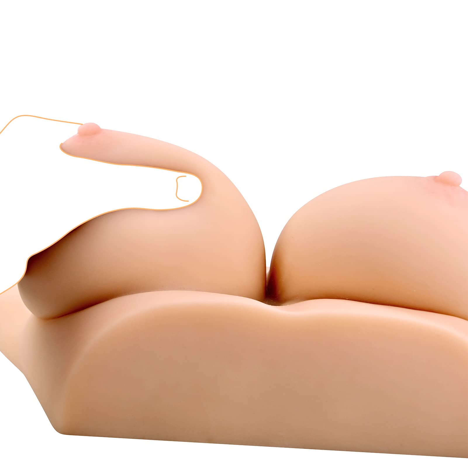Stimulation Big Double D Breast Masturbator Lifelike Sex Toy For Male Masturbation