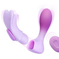 Detachable Wearable Dildo Vibrators with Separate Clit Stimulation, Butterfly Panty Vibrator with Wireless Remote Control and 7