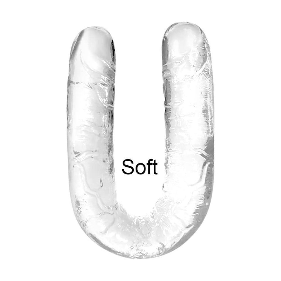 13 Inch Double Ended Realistic Dildo Flexible Clear Dildos Long Dong for Double Sided Lesbian Anal Play G-spot Stimulator Sex To