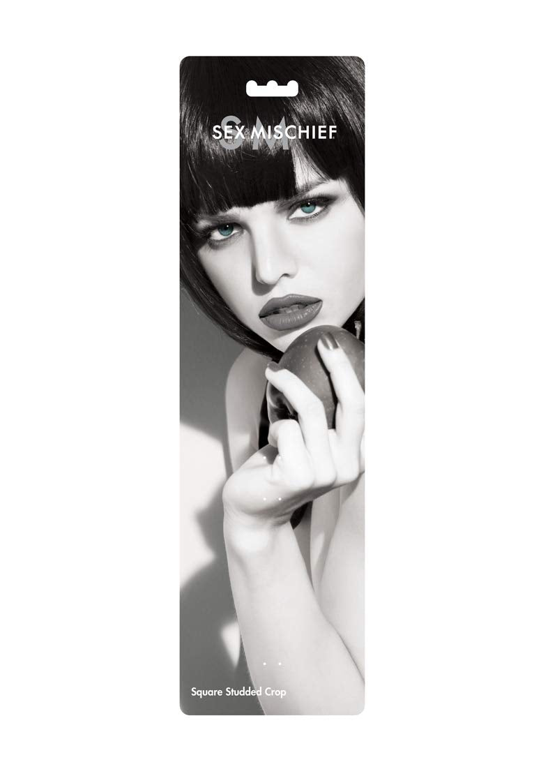 Sex  Mischief Studded Square Crop  Black