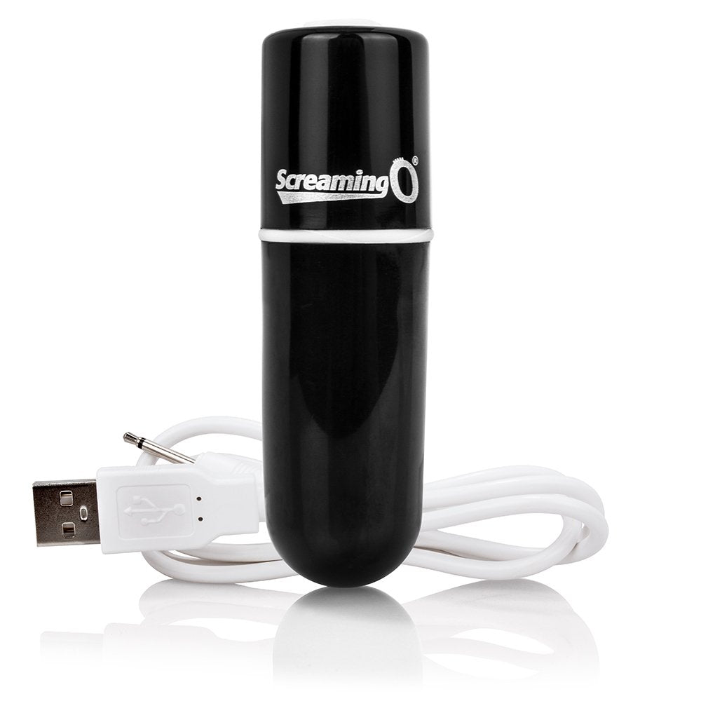 Screaming O Charged Vooom Rechargeable Bullet Vibe, Black
