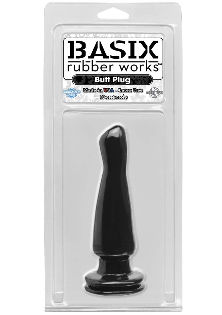 Pipedream Basix 5'' Butt Plug, Black